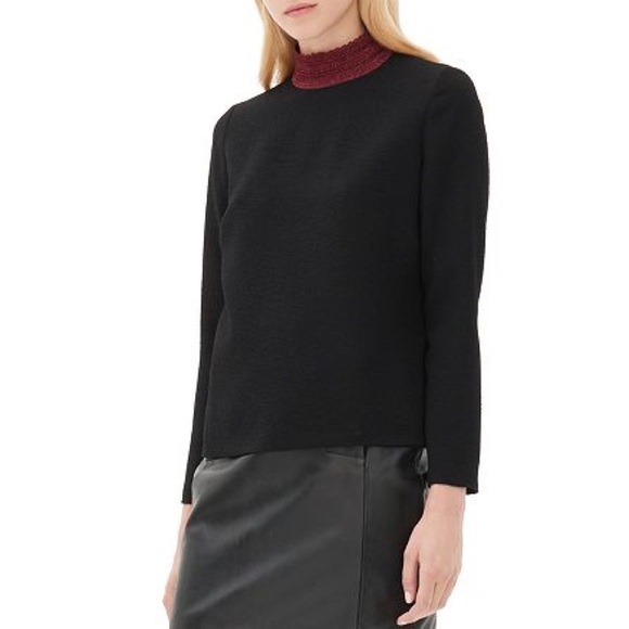 Sandro Either Crochet Collar Top - Picture 1 of 6